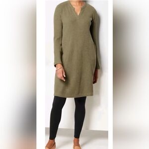 J. Jill Size XS Green Thermal Dress NWOT